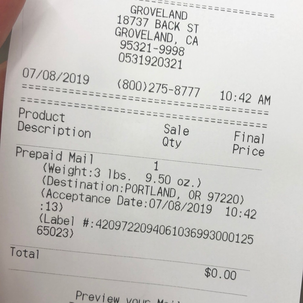 Tracking number for Trevi PM